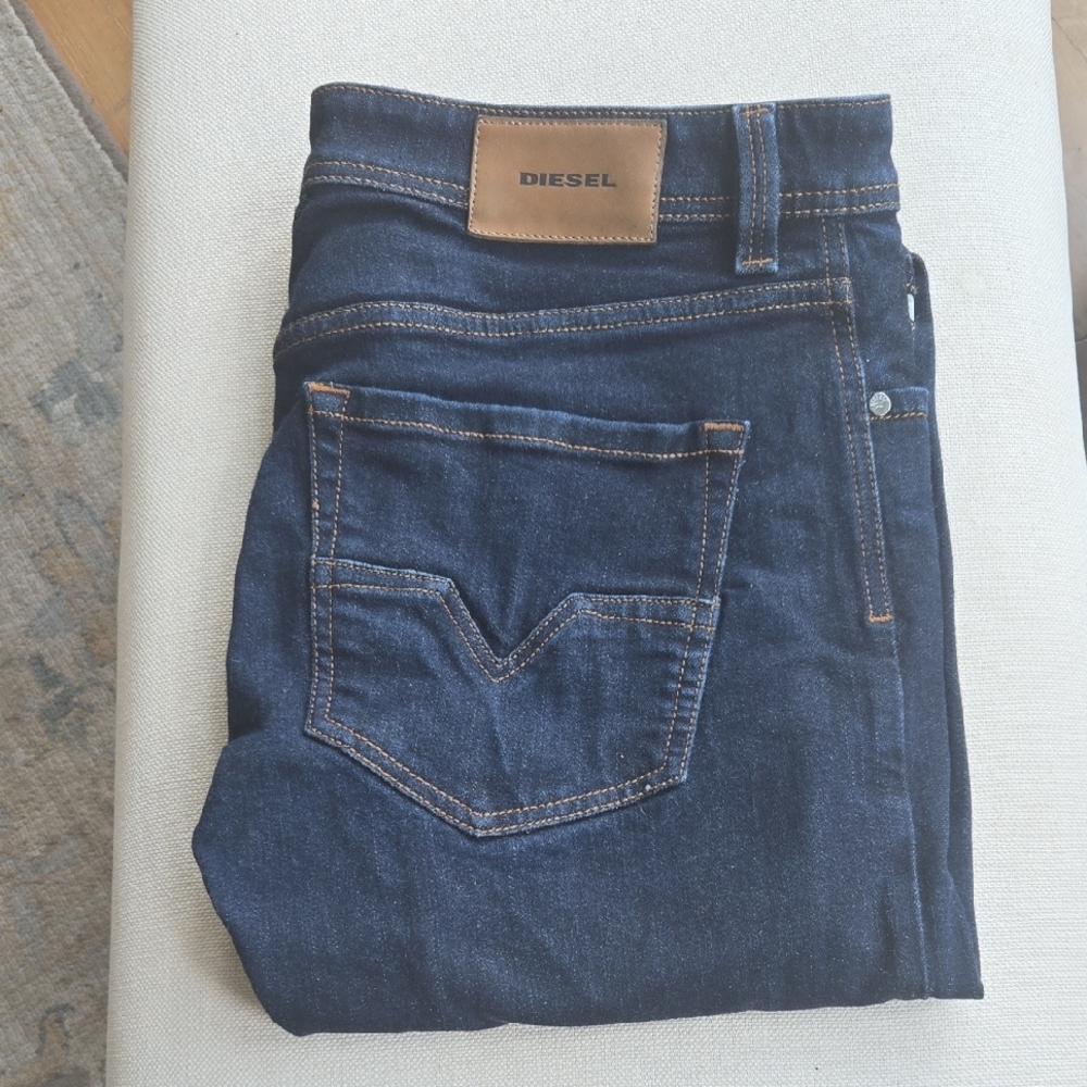 Diesel Men's Deep Blue Straight Jeans